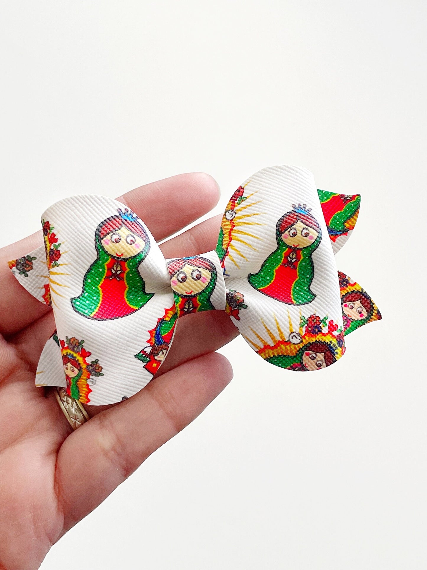 La Virgencita Vegan Leather Hair Bow