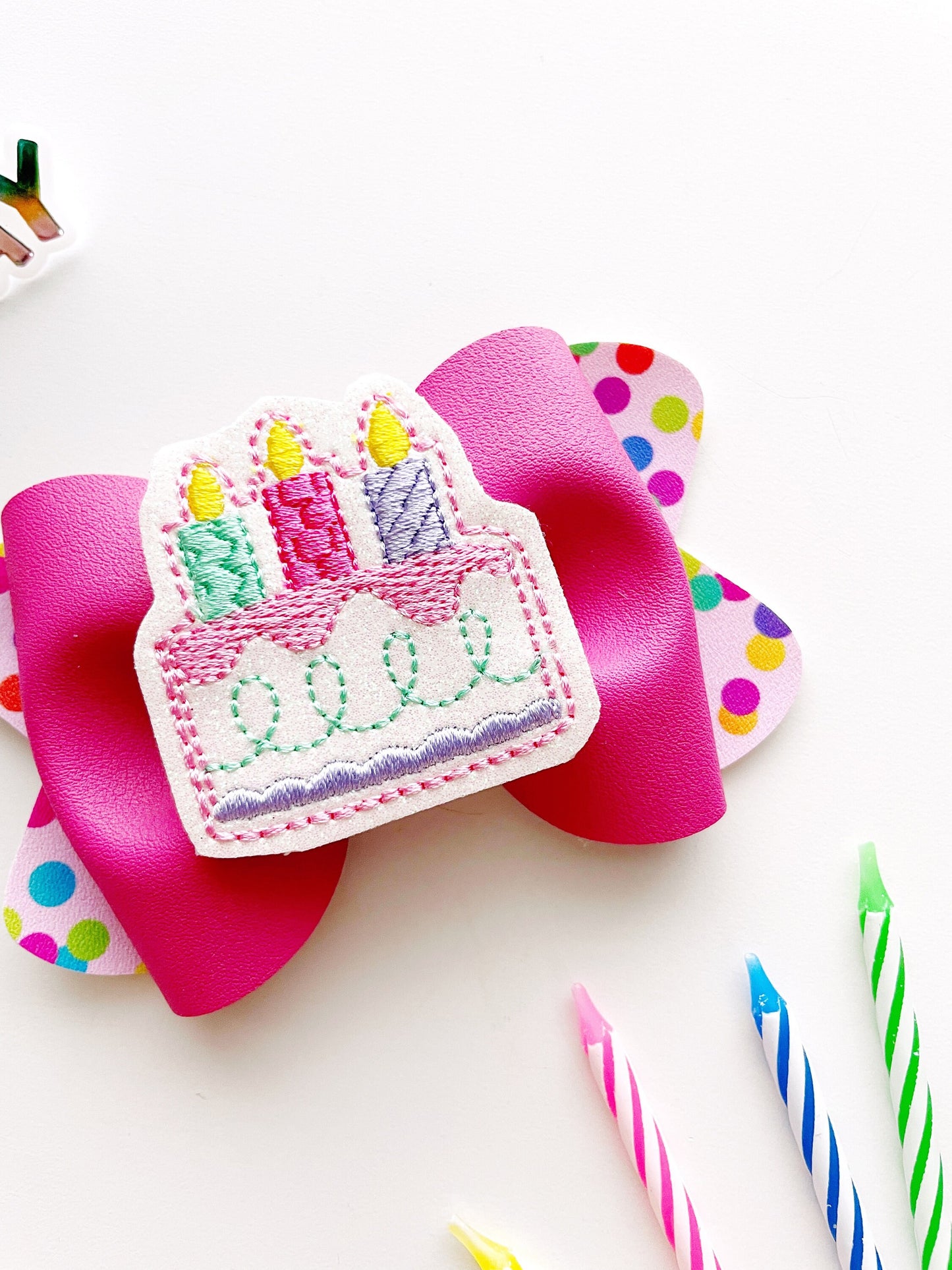 Happy Birthday Hair Bow