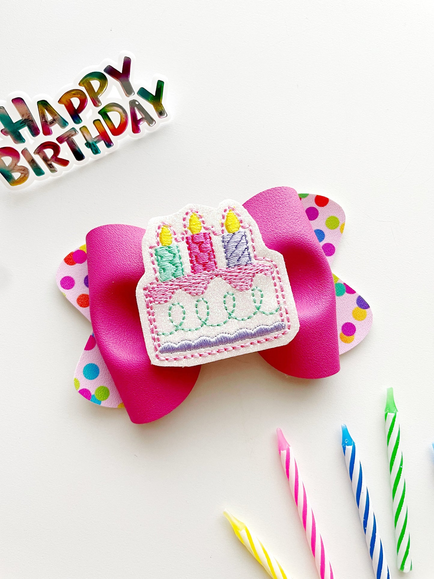 Happy Birthday Hair Bow