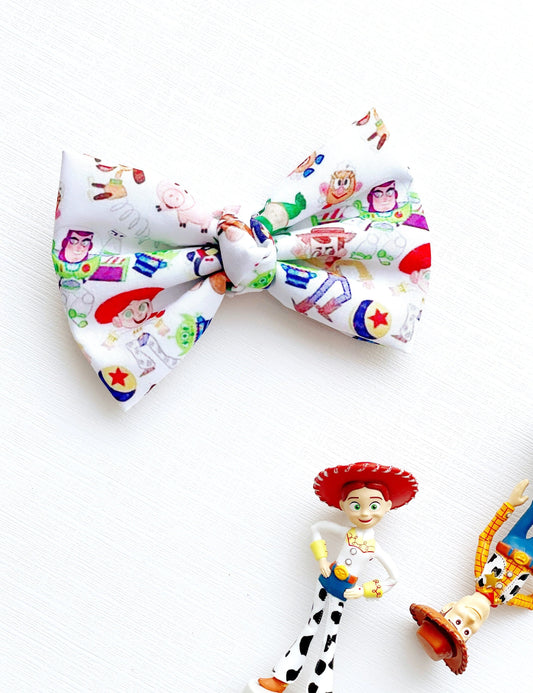Toy Story Doodle Fabric Bow