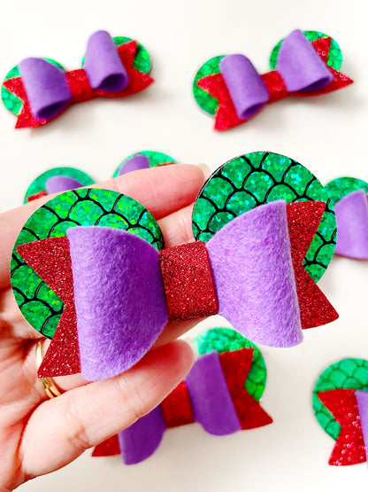 Little Mermaid Ears Hair Bow