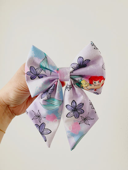 Ariel Mermaid Hair Bow