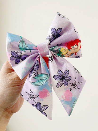 Ariel Mermaid Hair Bow