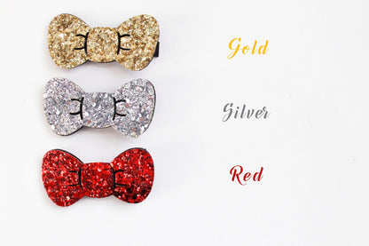 Glitter Hair Bow Kitty Style Bow