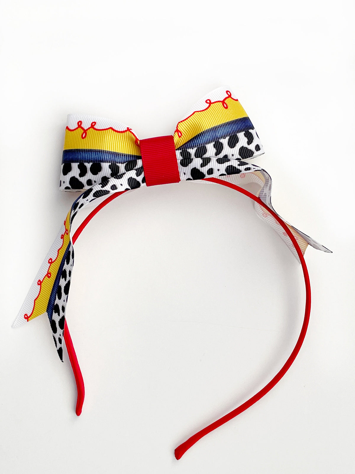 Cowgirl Headband, Jessie Ribbon Headband, Jessie Hair Bow, Cowgirl Headband, Red Headed Headband, CowGirl Ribbon Headband