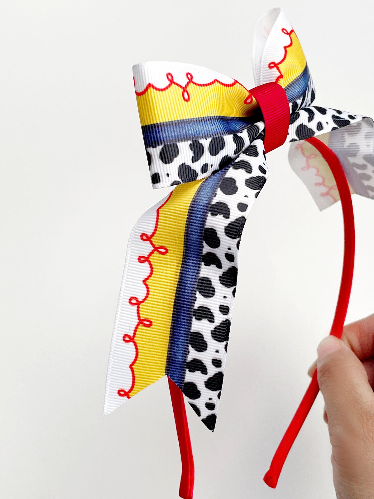 Cowgirl Headband, Jessie Ribbon Headband, Jessie Hair Bow, Cowgirl Headband, Red Headed Headband, CowGirl Ribbon Headband