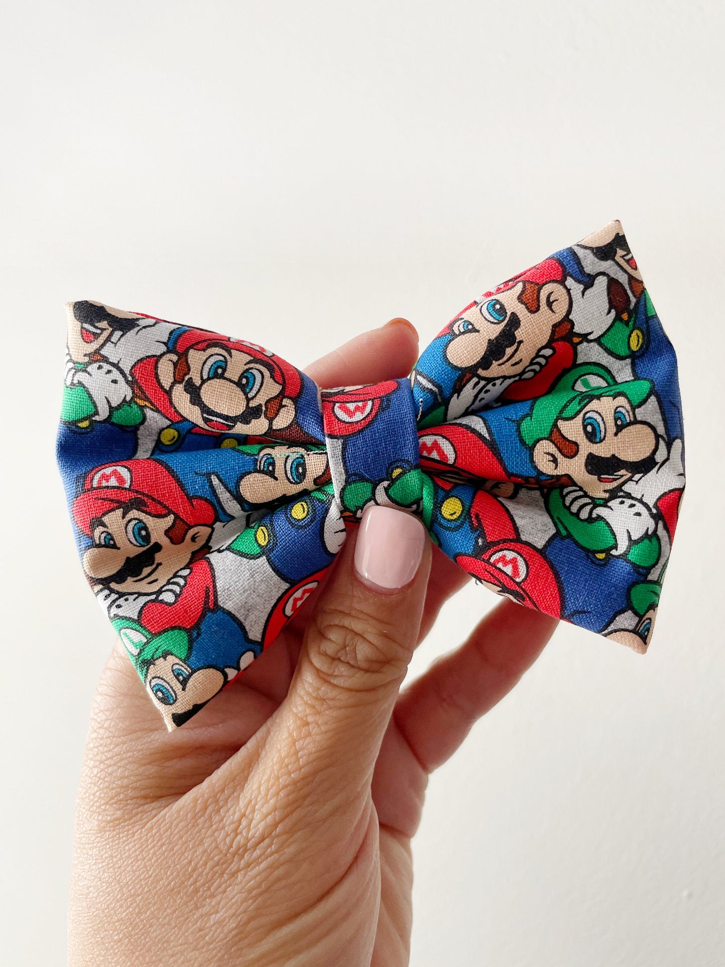 Gamer Mario Fabric Bow