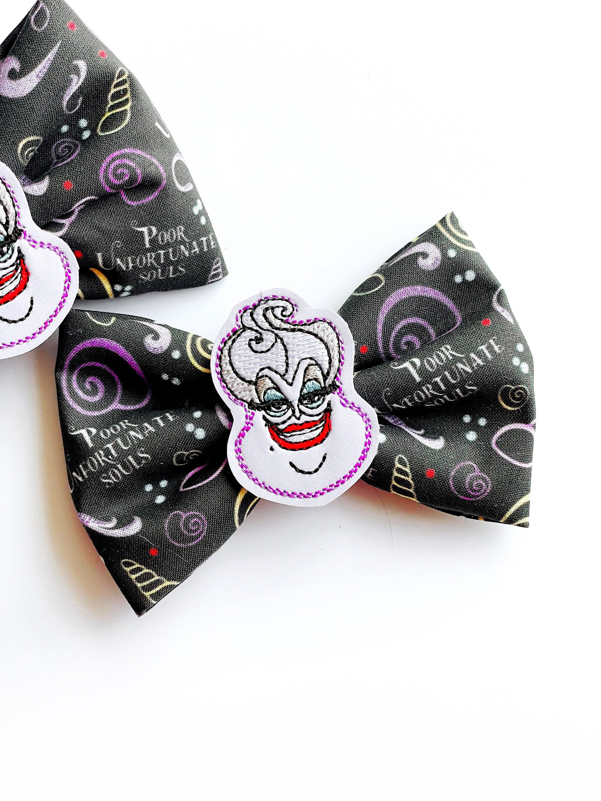 Ursula Hair Bow Clip, Disney Villain Fabric Bow, Ursula Hair Bow, Ursula Villain Bow, Poor Unfortunate Souls, Villains Hair Clip