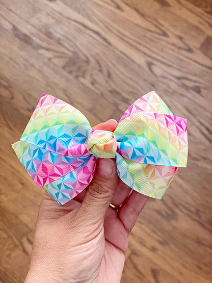Epcot Ribbon Fabric Bow