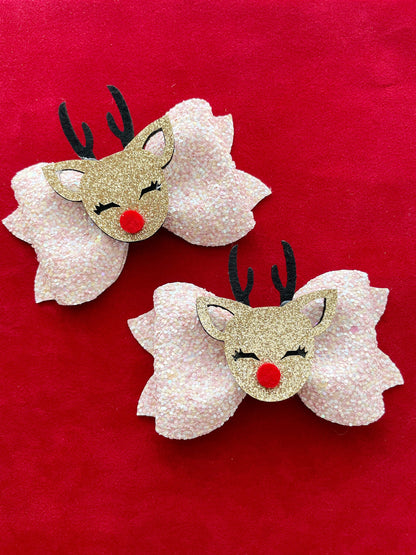 Reindeer Christmas Hair Clip
