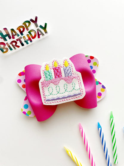 Happy Birthday Hair Bow