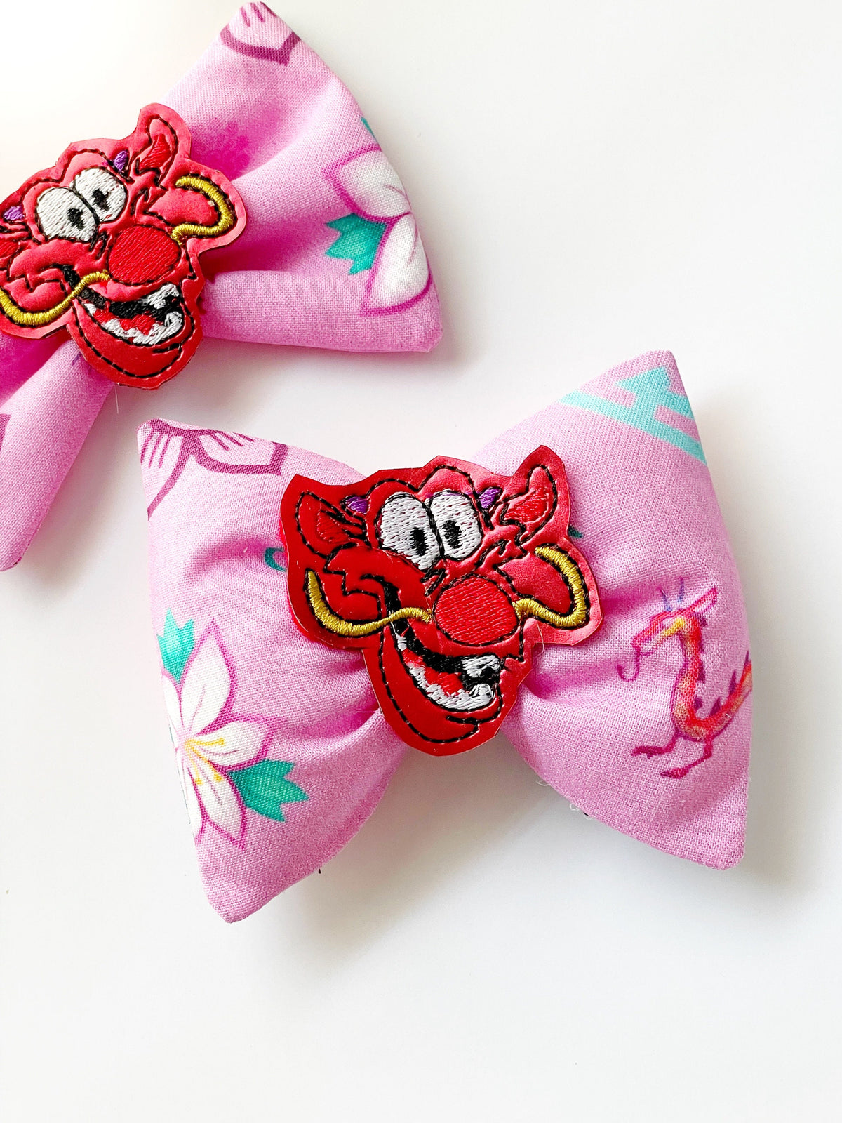 Mushu Mulan Fabric Bow