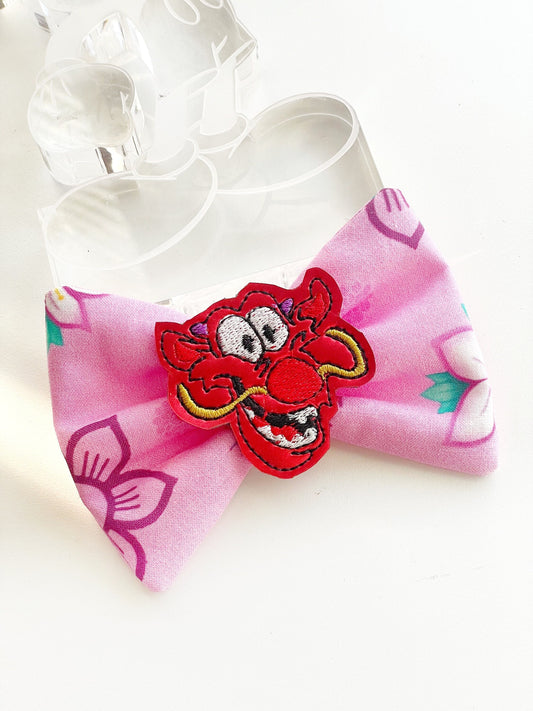 Mushu Mulan Fabric Bow