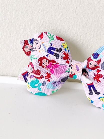 Ariel Vegan Leather Hair Bow