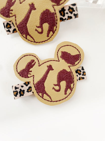 Safari Mickey Hair Clip