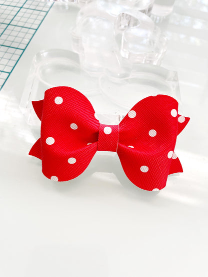 Minnie Mouse Vegan Leather Hair Bow